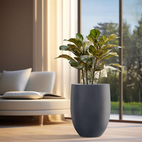 Kante planter with rubber plug for indoor or outdoor drainage control