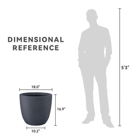 Kante 18inch round planter provides ample growing space for various plants