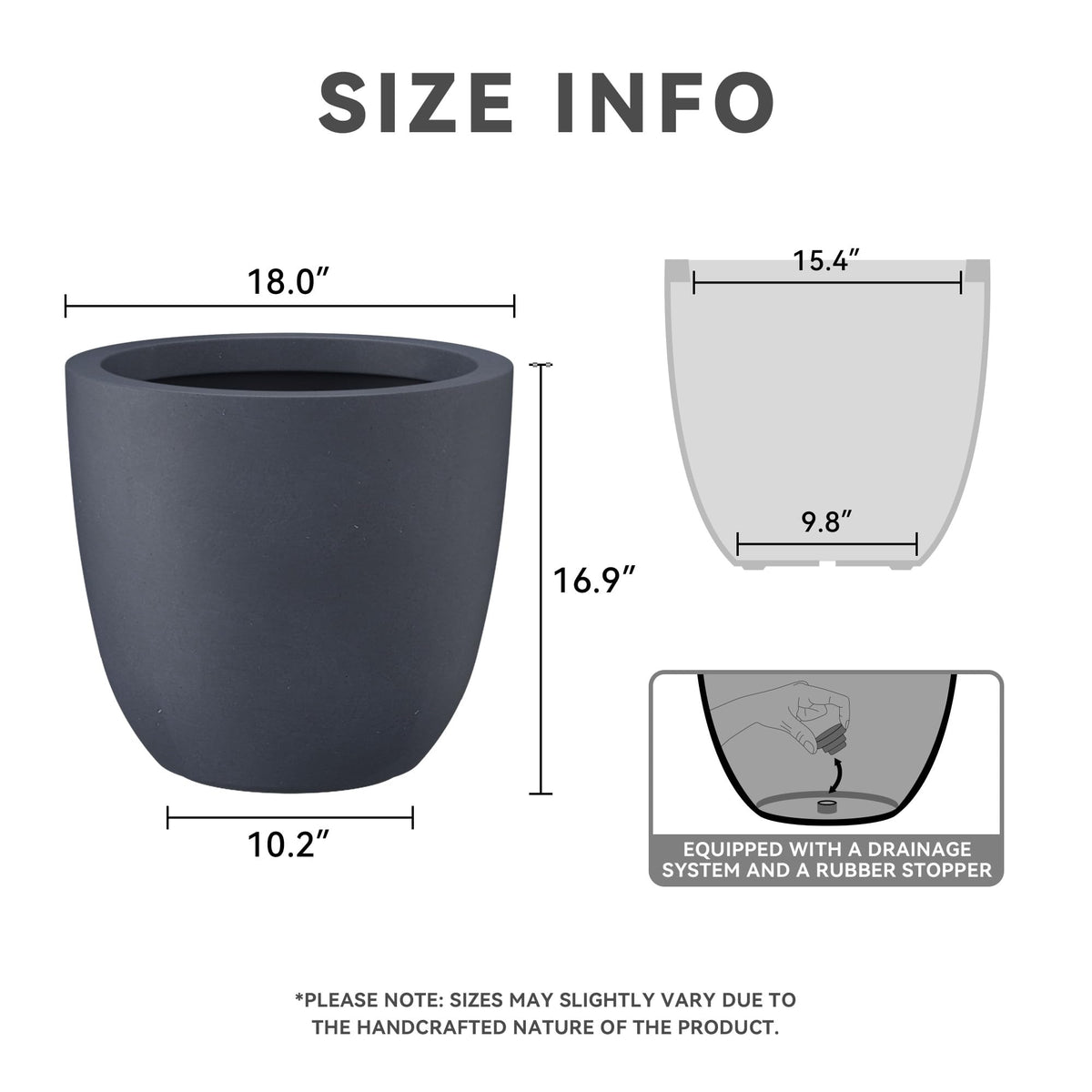 Kante 18inch round planter indoor setup emphasizes versatile indoor-outdoor use