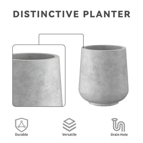 Kante round concrete planter indoor use for stylish greenery and versatile décor.