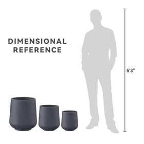 Kante round planter set complements varied decor spaces indoors and outdoors.
