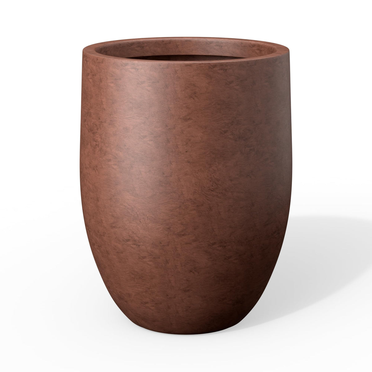 Kante Rusty Tall Planter with concrete look adds contemporary outdoor charm.