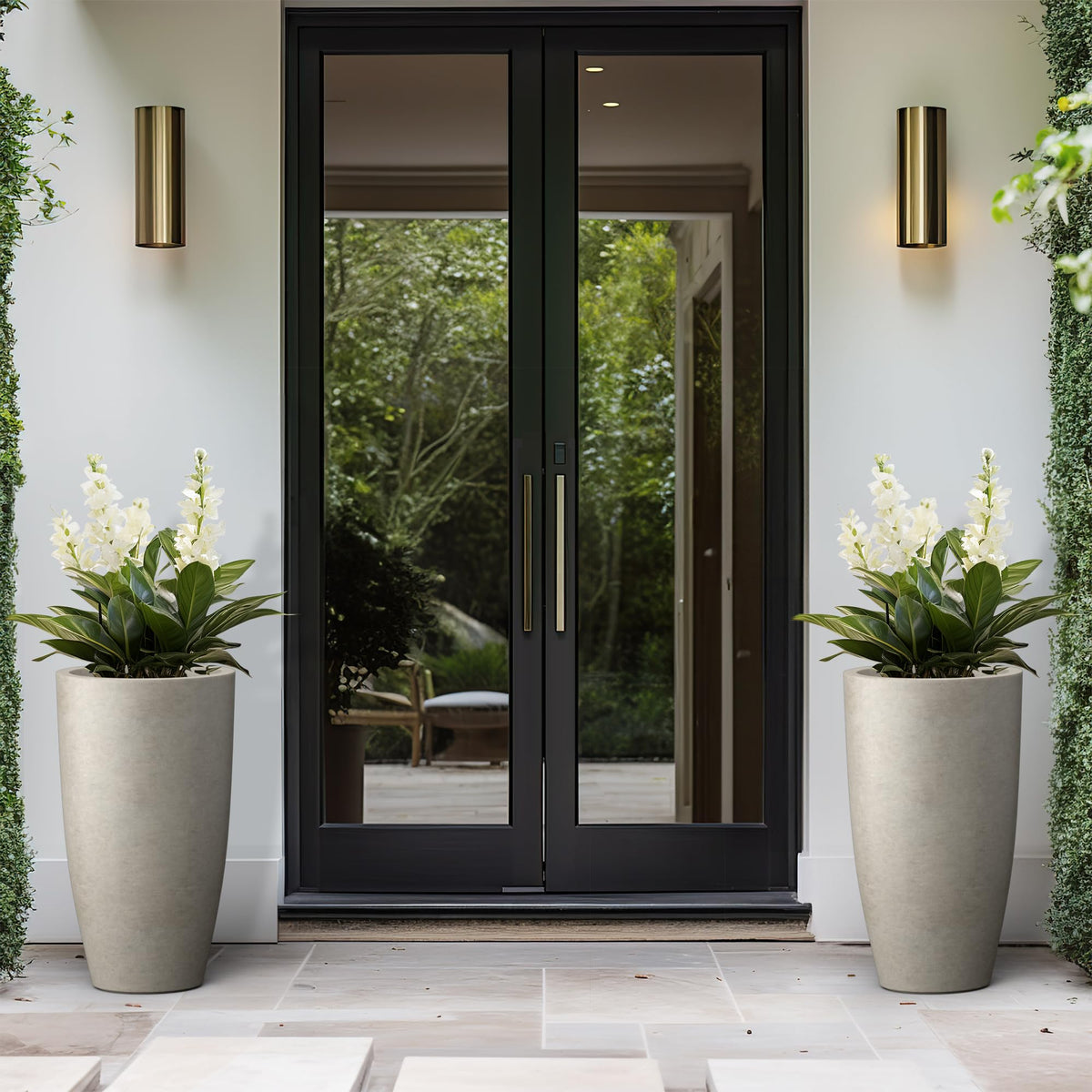 Kante sleek curved modern planter enhances contemporary spaces