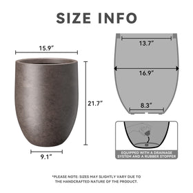Kante tall concrete planter right view highlights smooth surface for modern spaces