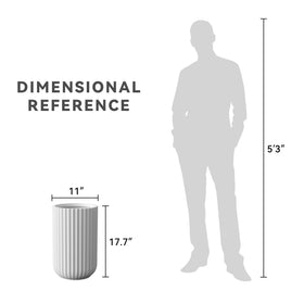 Kante tall fluted planter features a spacious design for large plants