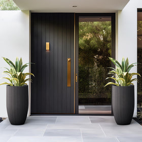 Kante weather-resistant planter adds contemporary charm to patios, porches, or living rooms.