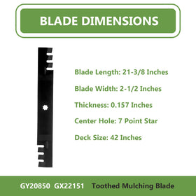 KANXAJJY 42-inch deck compatibility with John Deere models