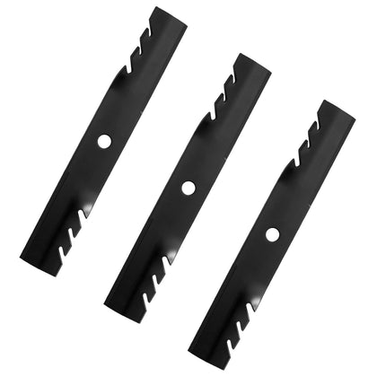 KANXAJJY 48-inch mulching blades pack in action for clean cuts.