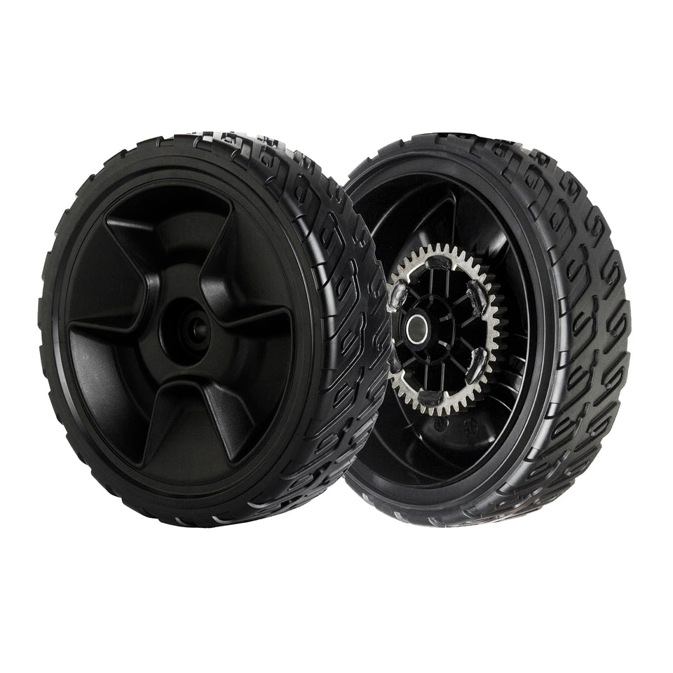 KANXAJJY 8-inch rear drive wheel for Honda HRN216, improving mower stability and traction.