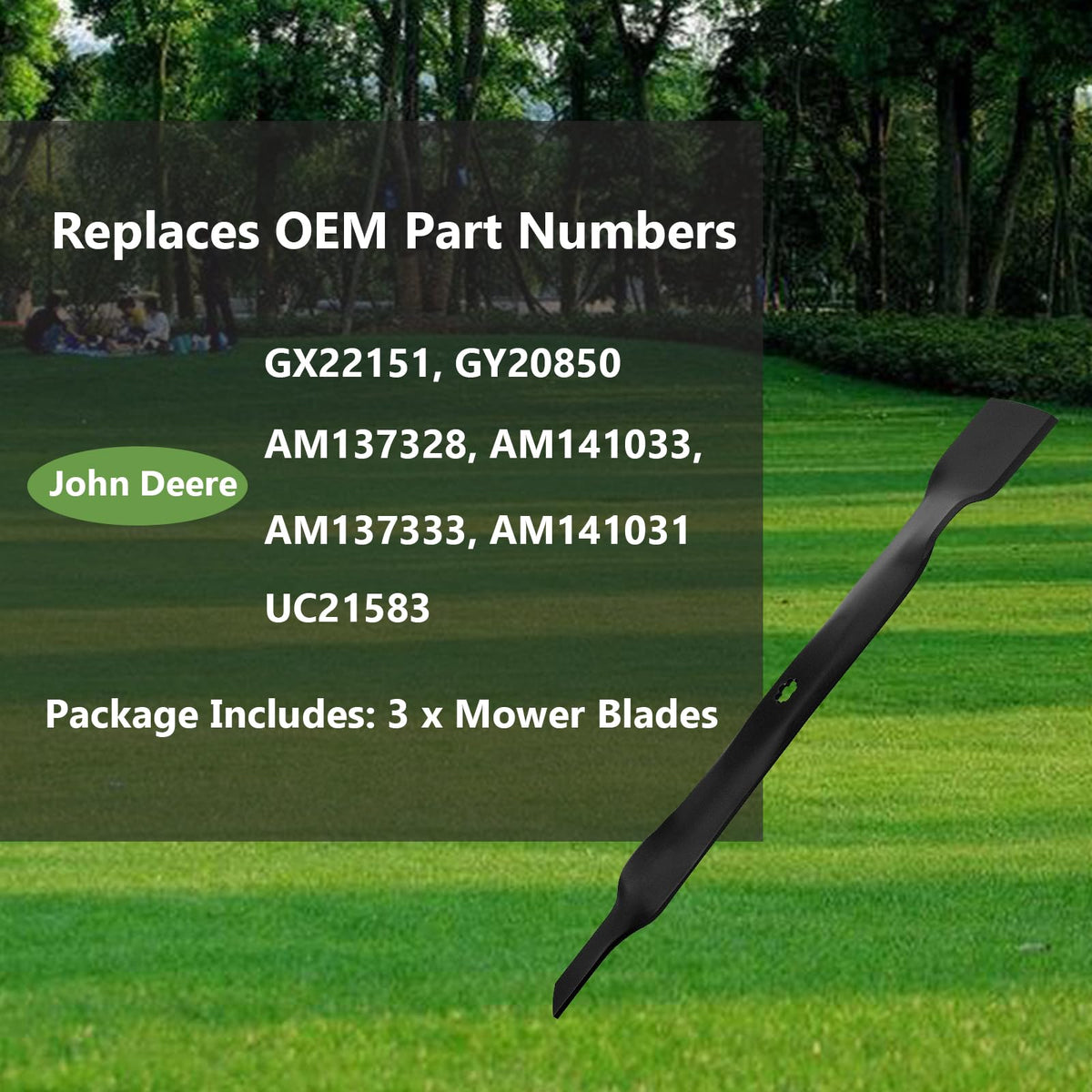 Kanxajjy blades on John Deere 42-inch deck demonstrate precise fit and efficient cut.