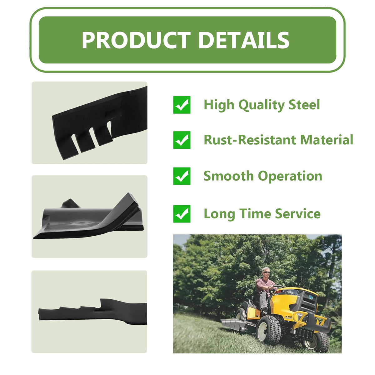 KANXAJJY powder-coated steel blade resists rust for longer life