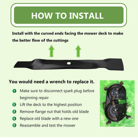 Kanxajjy powder-coated blades highlight rust resistance for long-lasting yard care.