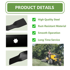 Kanxajjy rust-resistant powder-coated blades resist wear during regular lawn care.
