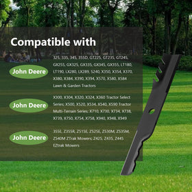KANXAJJY X300-series blades fit X300 and X320 tractors for quick deck upgrades.
