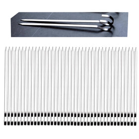 Kaorou flat stainless skewers for 7-inch box, rust-resistant and reusable.