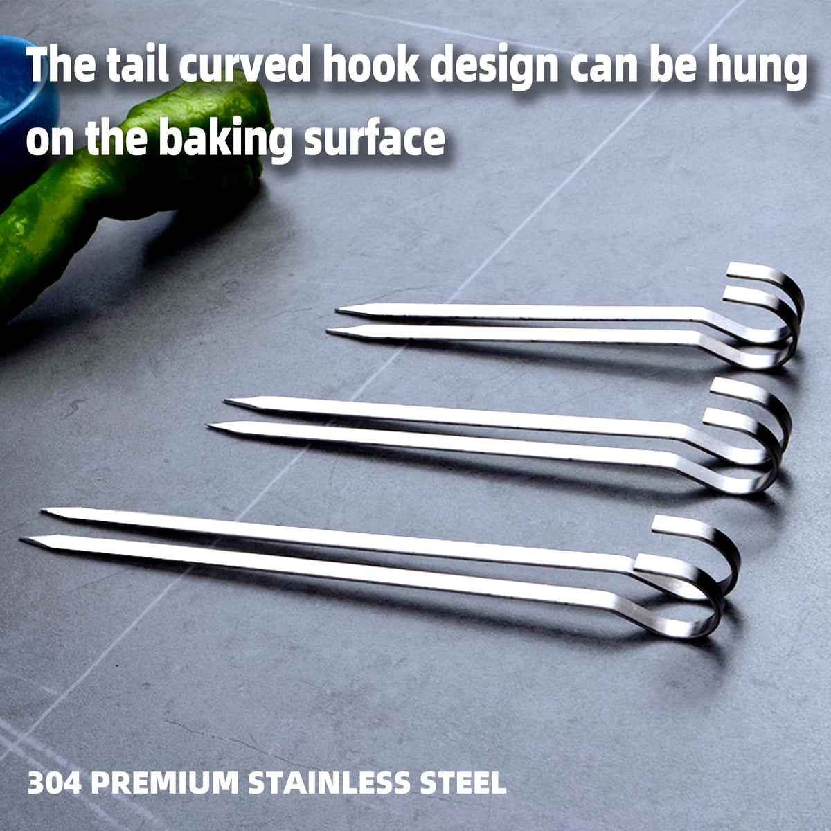 Kaorou 7-inch skewers fit many ovens and grills.