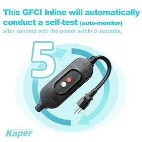 Kaper self-test GFCI performs frequent checks for protection.