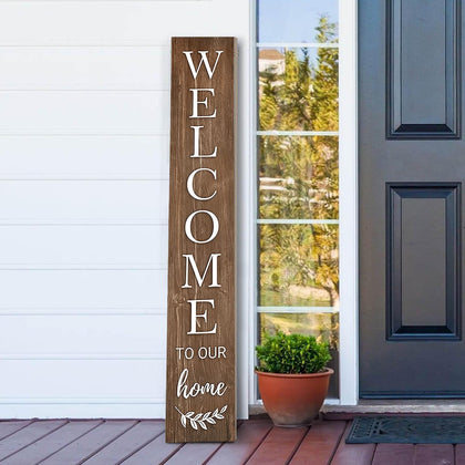 KAPLIPE Summer Welcome Sign on front door with blue coastal motif and warm entrance