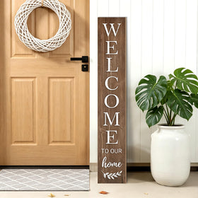 KAPLIPE welcome sign with blue beach design enhances outdoor curb appeal
