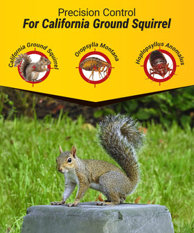 Kaput ground squirrel bait outdoor application in yard for protection.