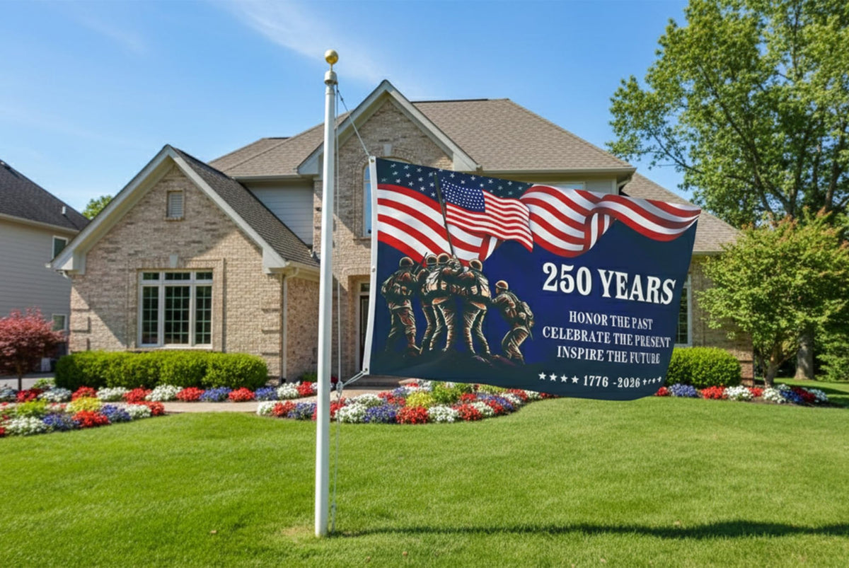 KARAVA 250th Anniversary design remains fade-resistant for year-round patriotic decor.