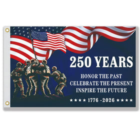 KARAVA 250th Anniversary American Flag front view highlighting vibrant patriotic design for home displays.