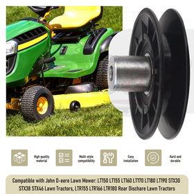 Karbay AM121968 idler pulley installed on a John Deere tractor
