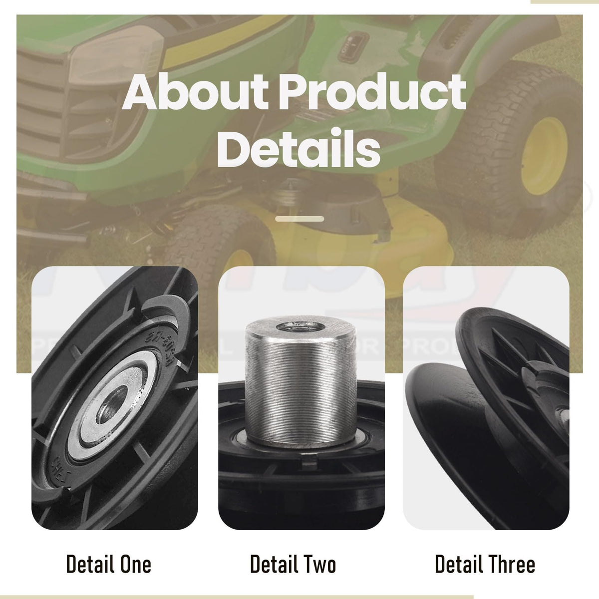 Karbay AM121968 idler pulley outer diameter 2.86 inch detail