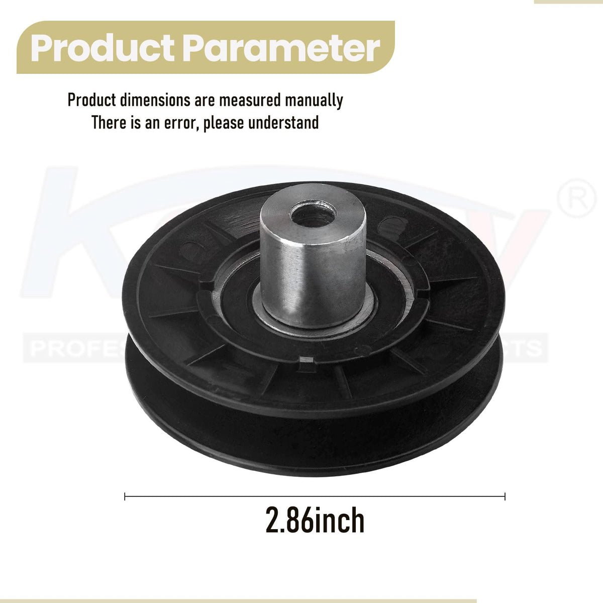 Karbay AM121968 idler pulley side view showing compact profile