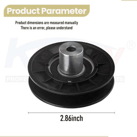 Karbay AM121968 idler pulley side view showing compact profile