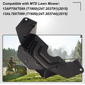 Karbay belt cover mounted on a lawn tractor during mowing