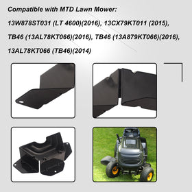 Karbay belt cover with sturdy black finish on a mower deck