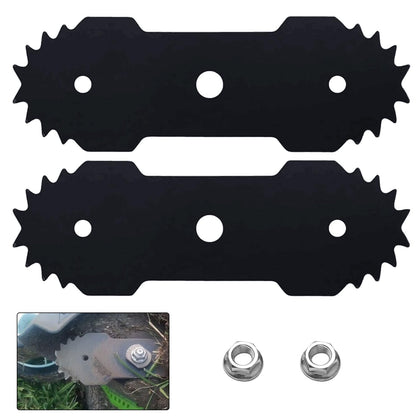 Karbay dual edger blade 29182 assembly shows two blades and screws for quick replacement.