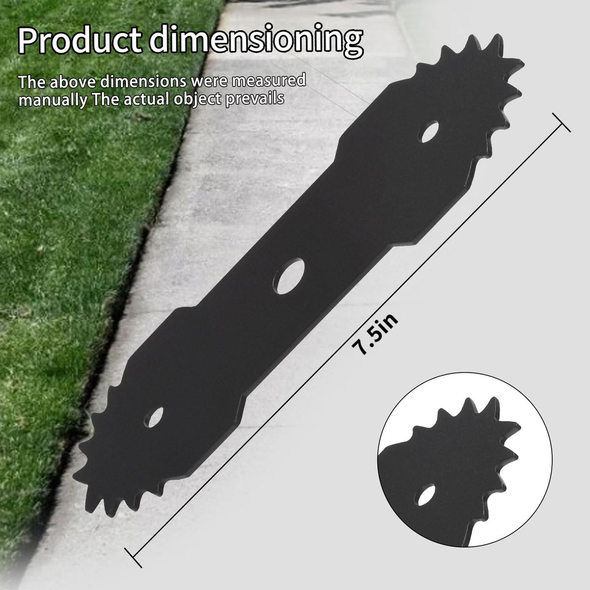 Karbay 7.5-inch edger blades pair ready for use with durable cutting edges.