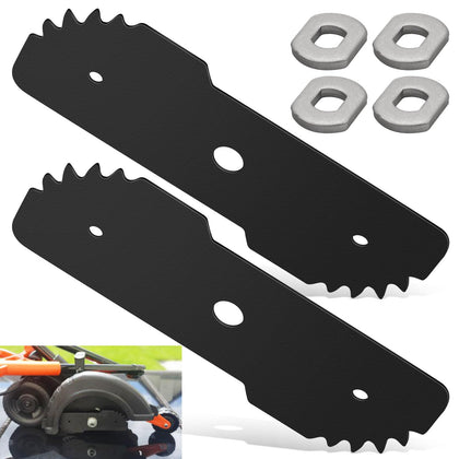 Karbay 7-1/2-inch edger blade ready for precise edging along sidewalks.
