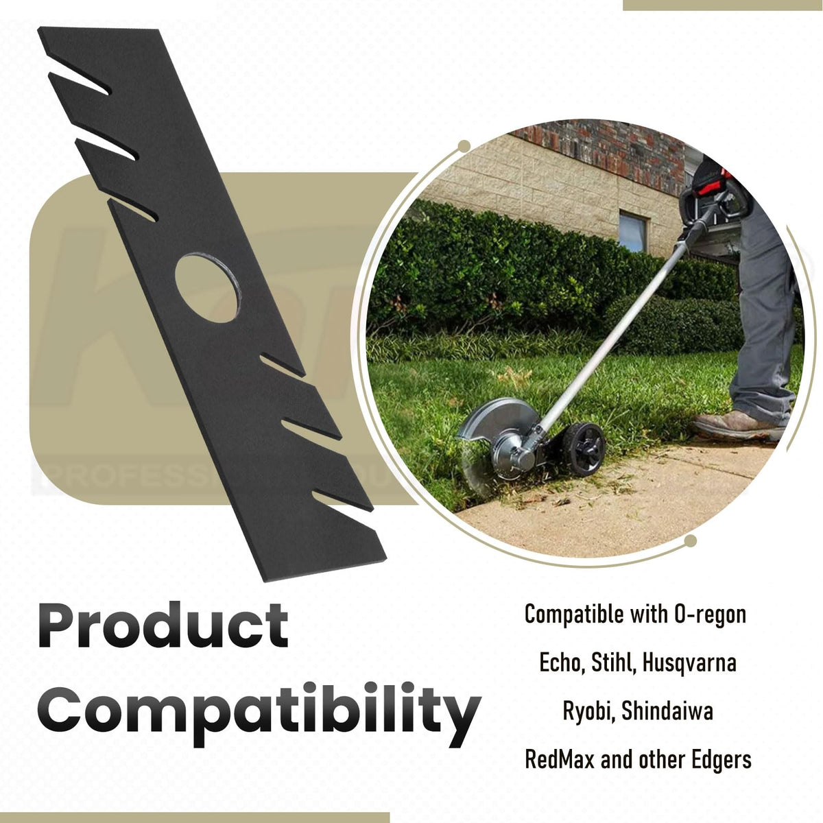 Karbay edger blade straight edge design enables precise cuts and clean lines