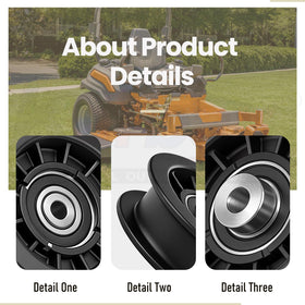 Karbay flat idler pulley inner diameter 3-8 in ensures precise fit.