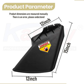 Karbay mower deck fit chute assembly replacing worn parts and restoring discharge path