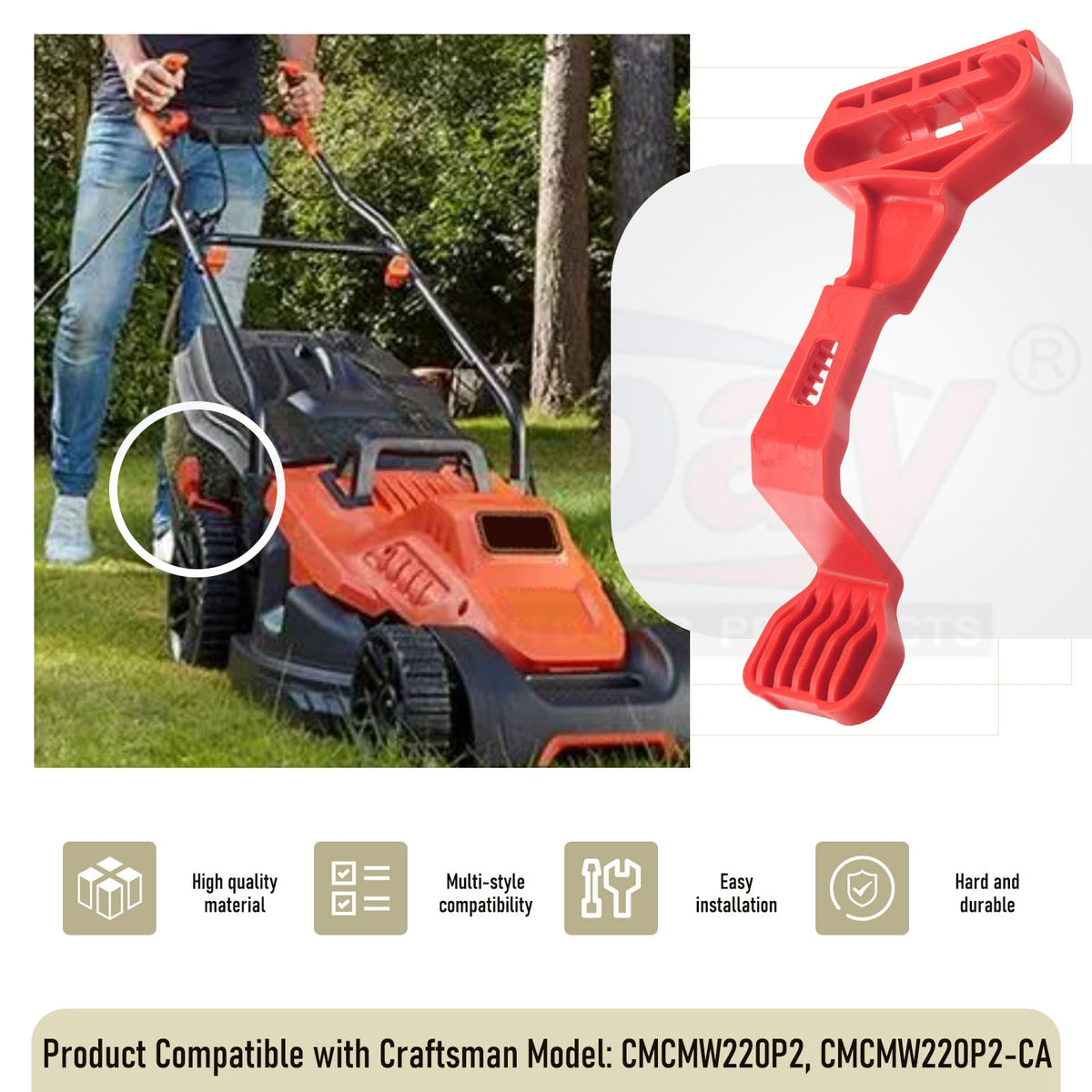 Karbay N814404 compatibility image shows fit with Craftsman CMCMW220P2.