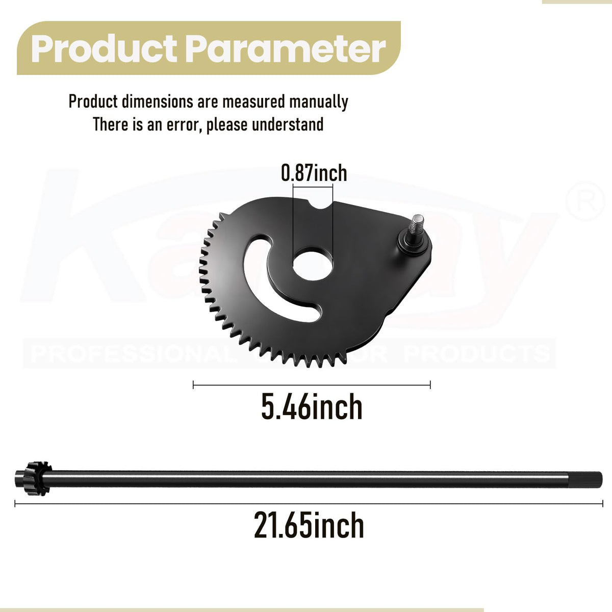 Karbay steering shaft part for reliable steering control during mowing