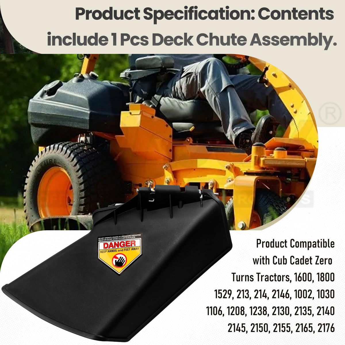 Karbay universal compatibility chute fits multiple brands and models