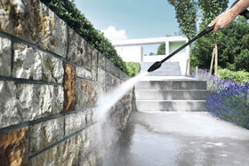 Kärcher DirtBlaster rotary wand tackles grime on multiple surfaces.