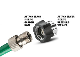 Kärcher K2300PS 65-degree soap nozzle evenly applies detergent.