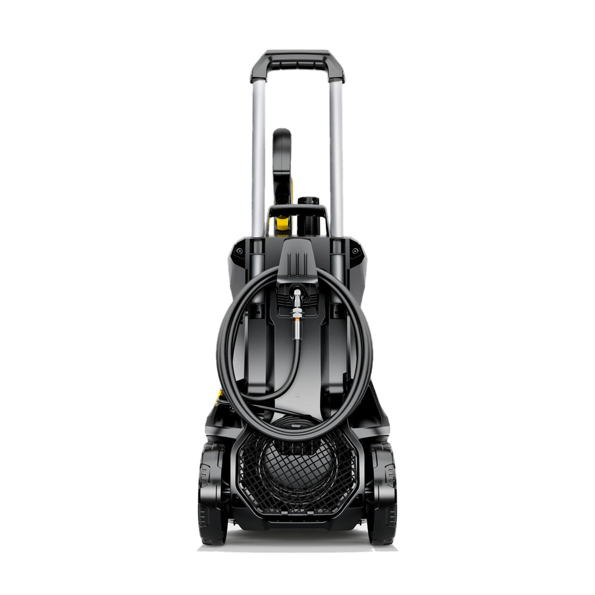 Karcher K5 Plug n Clean detergent system enables quick detergent application.