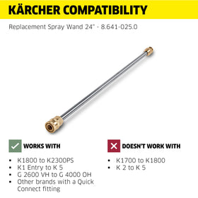 Kärcher stainless steel wand 24-inch for durable high-pressure washing