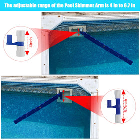 Kardeep pool skimmer arm deflector blades intercept debris with water flow.