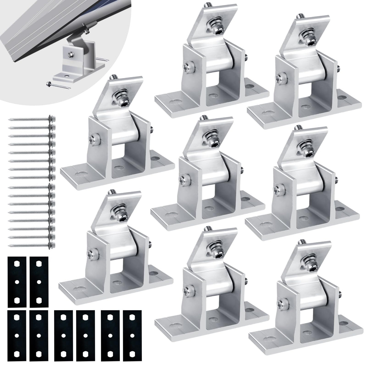 Karidge solar panel bracket side view showing sturdy support for diverse installations