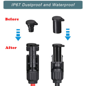 Easy install demonstration for KarlKers MC-4 connector cap.
