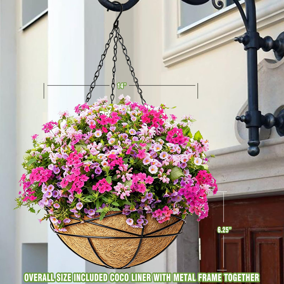 Karlliu 14-inch diameter, 22-inch height baskets ready for large plants