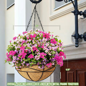 Karlliu 14-inch diameter, 22-inch height baskets ready for large plants